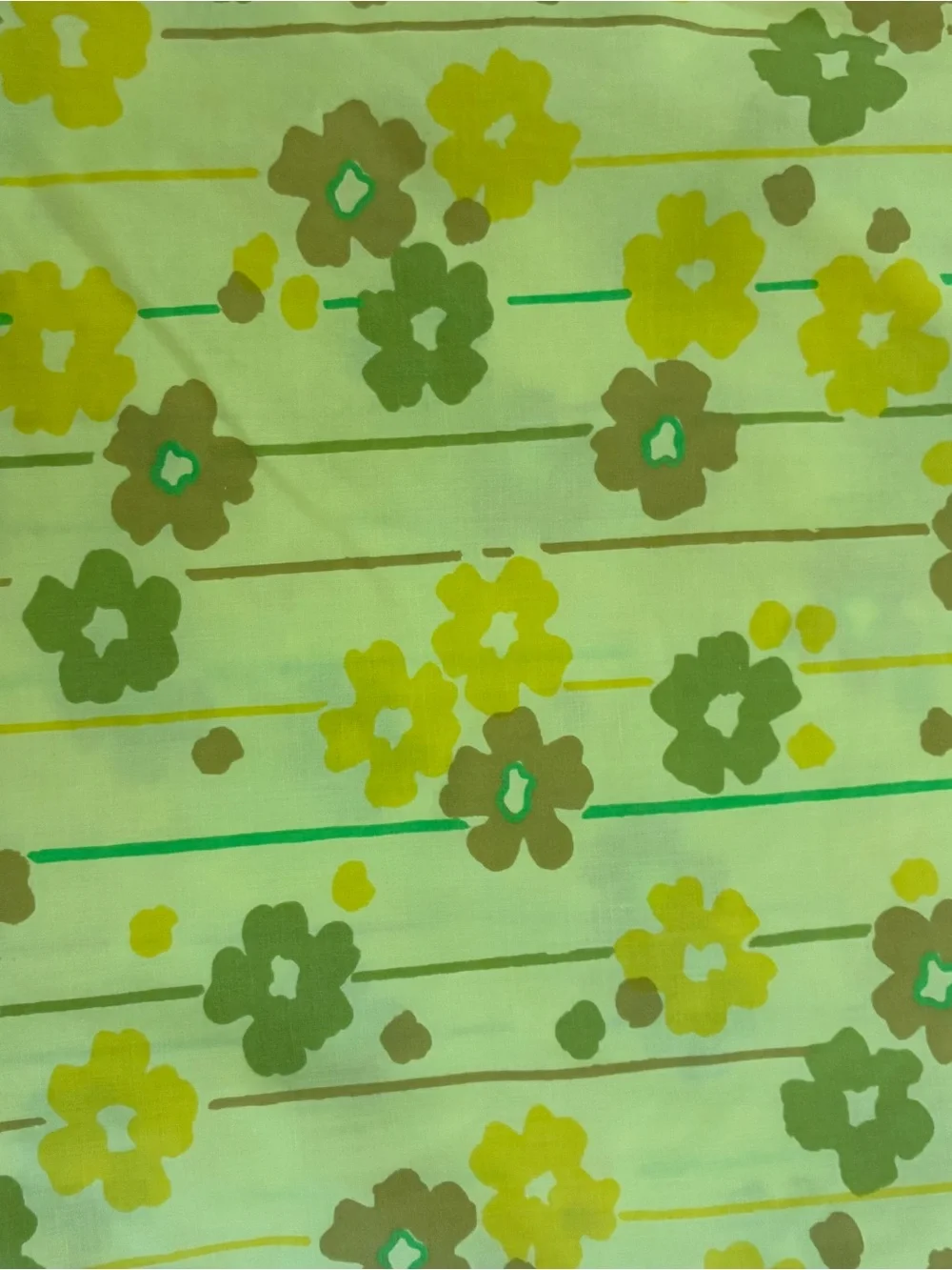 Vintage 60s/70s Sears Flower Power Full Fitted Bottom Sheet